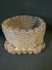 Bottle Cap Metal Basket  Folk Art Hand Crafted Recycled Repurposed (shsw21) picture