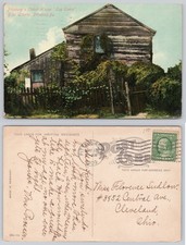 1909 Pittsburg PA Log Cabin Oldest House East Liberty Postcard Posted picture