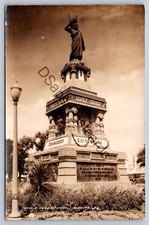 K63/ Mexico RPPC Postcard c1940s Cuauhtemoc Monument Mexico City 465 picture