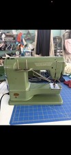 WORKING Elna Supermatic Sewing Machine Green Swiss Made w/Original Case picture