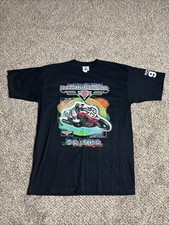 NWOT Vintage 1997 Harley Davidson Cafe Las Vegas Racer Graphic Shirt Sz XL Blk picture