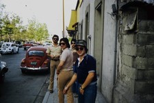c1980's 35mm Slide Mexico Street Scene Volkswagen Beetle Chevrolet Bel Air picture