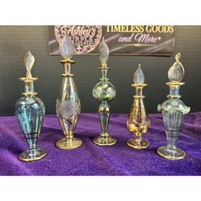 Vintage Royal Limited Egyptian Glass Perfume Bottles - Set of 5 picture