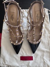 Valentino Garavani Rockstud Caged Pumps Black Patent Leather 100mm Heels picture