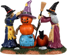 Pumpkin Witch Village Accessory Figurine, #32193 Halloween Display picture