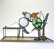 Dentist Brutalist stained glass wire metal Sculpture artistan handmade dental picture
