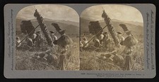 Photo:Benguet Luzon Philippines c1906 Rice Harvest Palm Leaf Sun Shades picture