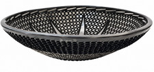 Large Striking Mata Ortiz Casas Grandes Graphite Textured Bowl 12.5