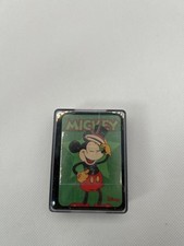 Disney Mickey Mouse Mini Playing Cards in Plastic Case Vintage Collectible picture