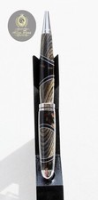 Handmade Designer Chrome With Black laminate Maple and Black Acrylic resin Pen picture