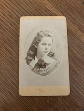 Young Girl  Dressed in Nice Clothes Cabinet Card Photo J S Woodbridge picture