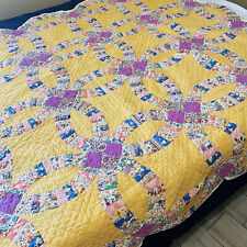 Vintage Double Wedding Ring Quilt 70
