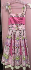 VTG Betsy Johnson 90s pink flower queen dress picture