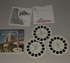 Vintage Sawyer’s View-Master California Missions 3-Reel Set Packet w/ Booklet picture