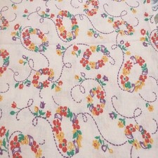 Vintage feedsack - Flower Circles picture