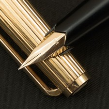 Authentic Vintage 1970s Montblanc 227 Gold Cap 14K Nib EF Piston Serviced N/Dent picture
