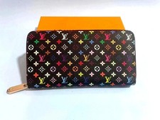 LOUIS VUITTON Monogram Multicolor Takashi Murakami Zippy Long Wallet- Black picture