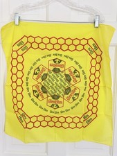 RARE Vintage 1970s GLEN ELLEN Now Sugarbush Ski Resort Vermont Bandana 21” picture