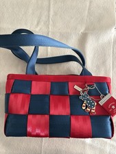 Harvey's Seatbelt Red & Blue Long Handle Boxy Satchel Shoulder Bag - As Pictured picture