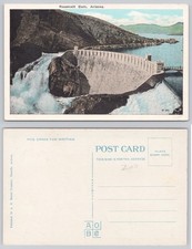 Vintage Roosevelt Dam Arizona Postcard A. O. Boeres Co White Border Era picture