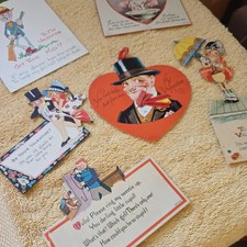 RARE Mixed Vintage Lot (6) of 1930's Valentine's Day Cards, Great Condition WOW picture
