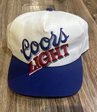 Vintage 90s Coors Light Two Tone Big Logo Hat K-Products Snapback Beer Cap USA picture