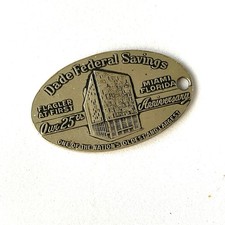 1961 DADE FEDERAL SAVINGS & LOAN Key Ring,  FLAGLER & FIRST Miami, FL #7605 picture