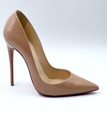 CHRISTIAN LOUBOUTIN So Kate 120 Nude Patent Leather Pumps - EU 37.5 - US 7.5 picture