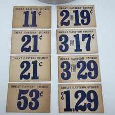 Vintage Great Eastern Stores Retail Store Price Tags Early 1960’s  picture