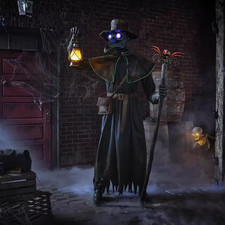 7 FT Grave & Bones Animated LED Plague Doctor picture