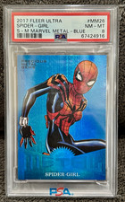 Fleer 2017 Ultra Spider-Man Precious Metal Gems Metal Blue #MM26 PSA 8 40/49 💎 picture