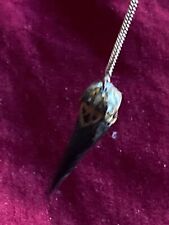 RARE SILVER AMULET PENDANT : antelope horn - 1970's LUCKY- FORTUNE - FERTILITY  picture