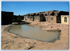 c1960 Pueblo Acoma New Mexico NM Vintage Postcard One Rain Waterholes View House picture