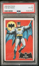 The Batman - 1966 Topps Batman Black Bat #1 (RC) - PSA 4 🦇 picture