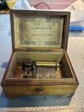 Vintage  Wind-Up Music Box for repair or restoration Made in Switzerland picture