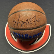 Carmelo Anthony Autographed New York Knicks  Signed Wilson Basketball Beckett picture