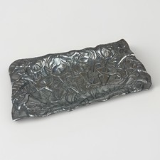 Peltrina Pewter Calla Lily Tray Argentina VTG 70s Modern Heritage Grandmillenial picture