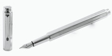 Caran d'Ache - Ecridor CHEVRON Fountain Pen - Platinum Coated - M Point picture
