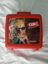 Vintage 1980s Max Headroom Coca Cola Red Plastic Lunch Box Case Retro As Is picture