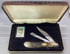 Case XX W.R. Case & Sons Collectors Series Lou Gehrig Pocket Knife & Stamp w/Box picture