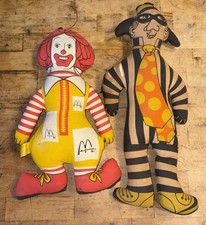 Vintage Ronald McDonald and Hamburglar Doll Set of 2 picture