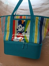 Disney Store Disney Mickey Mouse Striped Insulated Picnic Tote Bag picture