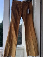 Dolce & Gabbana Y2K Mustard Gold Corduroy Flared Pants – IT 46 – picture