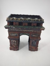 Vintage Cast Iron Arc De Triomphe With Candle Holders Paris Monument picture