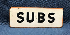 VTG 1950's 11x30 Wood Double Sided Hershey Pa Fair Carnival Sub Sign Old 39-26B picture