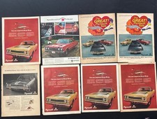 Mopar Print Ad Lot Roadrunner GTX Barracuda 67,68,69,70 Sport Fury Brougham Nice picture