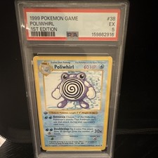 Pokémon 1999 Pokémon Game 1st Edition Poliwhirl 38/102 PSA 5 English picture