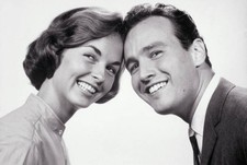 Head To Head Portrait Of Couple Smiling Historic Old Photo picture