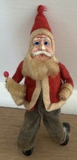 Antique VTG Composition Felt SANTA BELSNICKLE Figurine Christmas 5” Germany picture