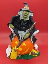 Byron Molds Vintage 1970s Halloween Witch Pumpkin Light Lamp Ceramic Mushrooms picture